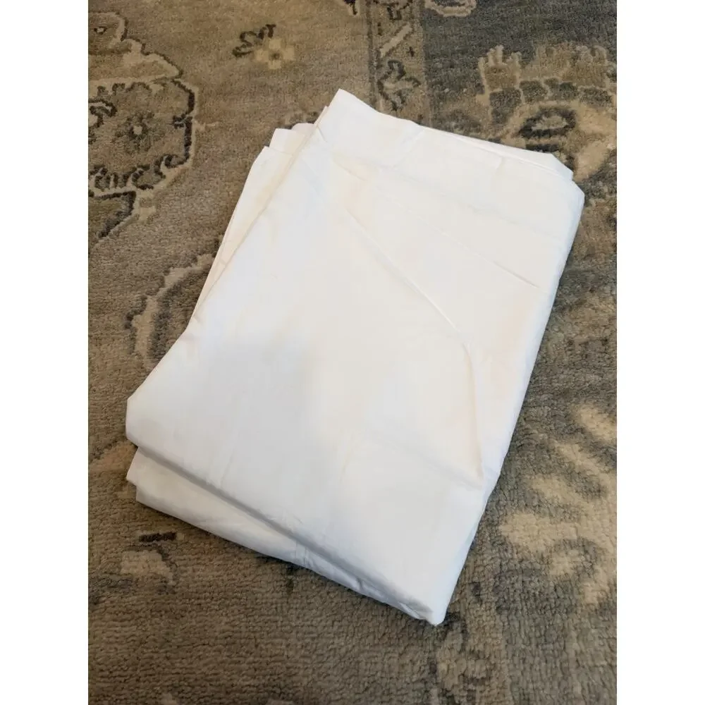 Nordstrom 100% Organic Cotton 400 Thread Count White Flat Sheet Twin NEW